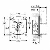 Комплект монтажа для панелей смыва Tectron Grohe 38787000