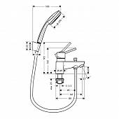 Смеситель для ванны с гарнитуром Hansgrohe Talis 31426000