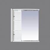 Шкаф-зеркало 60 см, белый, левый, Misty Астра 60 L Э-Аст04060-01СвЛ