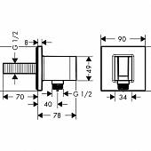 Держатель ручного душа Hansgrohe Fixfit Porter Square 26486000