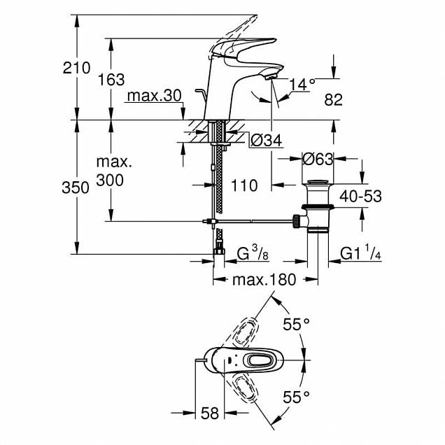 Фотография товара Grohe Eurostyle   33558LS3Gr