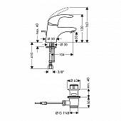 Смеситель для раковины (д.к) Hansgrohe Focus E 31700000