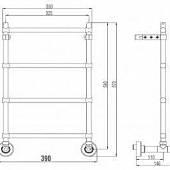 Полотенцесушитель водяной, хром, Margaroli Mini 34423504CRN