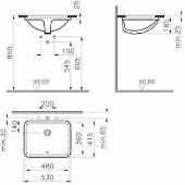 Раковина 48 см Vitra S50 5339B003-0012