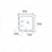Душевой уголок 90х90 см, стекло прозрачное, RGW Passage PA-31 02083199-11