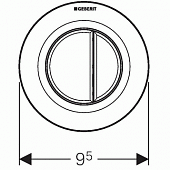 Кнопка для инсталляции для унитаза, белый, Geberit HyTouch 116.042.11.1