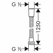 Душевой шланг 1.25 м белый Hansgrohe 28272450