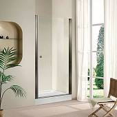 Душевая дверь в нишу 70 см, профиль бронза, левая, Cezares PORDENONE-B-1-70-P-Br-L