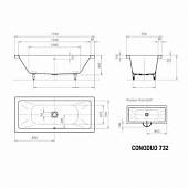 Стальная ванна 170х75 Kaldewei Conoduo 732 235000010001