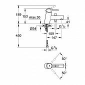 Смеситель для ванны Grohe Concetto 32701001