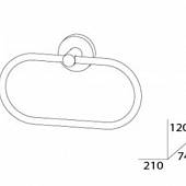 Полотенцедержатель 21 см ArtWelle Harmonie HAR 022