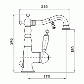 Смеситель для раковины (д.к) Migliore Oxford ML.OXF-6313.BR