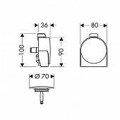 Наружная часть для перелива Hansgrohe Exafill 58117000