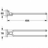 Полотенцедержатель 49 см Grohe Ectos 40258MB0