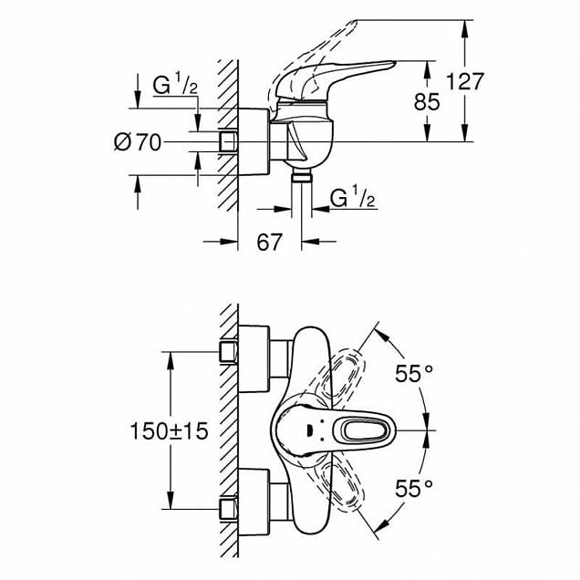 Фотография товара Grohe Eurostyle   23722LS3Gr