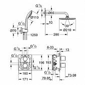 Душевая система Grohe Grohtherm 3000 Cosmopolitan 34408000