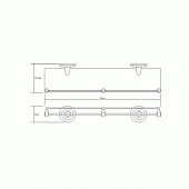 Полочка 50 см WasserKraft Rhein K-6244