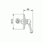 Смеситель для душа Bugnatese Denver BN.DNV-6430BR