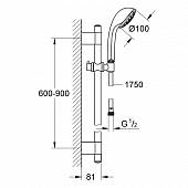 Душевой гарнитур Grohe Relexa 100 Five 28941001