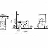 Унитаз компакт, микролифт Vitra Zentrum 9012B003-7204