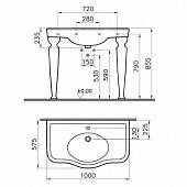 Консольная ножка (1 штука) Vitra Efes 6210B003-0156