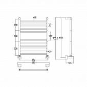 Полотенцесушитель водяной, хром, Margaroli Mini 34844711CRN