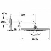 Верхний душ Grohe Rainshower Cosmopolitan Metal 26056000