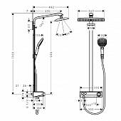 Душевая система Hansgrohe Raindance Select E 360 ST Showerpipe EcoSmart 27287000