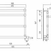 Полотенцесушитель электрический, золото, Margaroli Sole 5544703GOPB