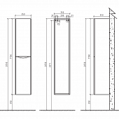 Шкаф-пенал, Rovere Bianco, BelBagno Ancona-N ANCONA-N-1700-2A-SC-WO-L