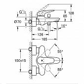 Смеситель для ванны Grohe Eurostyle 23726003