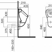 Писсуар Am.Pm Sense C757005WH