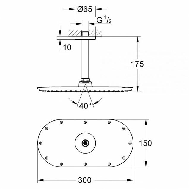 Фотография товара Grohe Rainshower Cosmopolitan Metal 26069000Gr