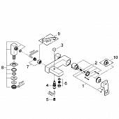 Смеситель для ванны Grohe Eurocube 23143000