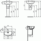 Раковина 45 см Ideal Standard Esedra T281101