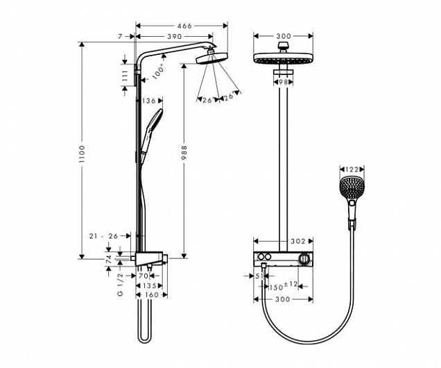 Фотография товара Hansgrohe Raindance Select 27283400