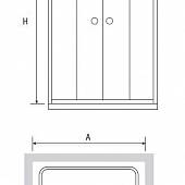 Душевая дверь в нишу 150 см, проф. хром, RGW Classic CL-10 04091015-11