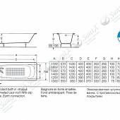 Ванна чугунная с п/ск покрытием 160*70 см Roca Continental 21291200R