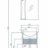 Тумба под раковину 52 см, белая, Акватон Джимми 57 с ящиком 1A068201DJ010 