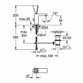 Смеситель для раковины (д.к.) Grohe Eurocube Joy 23654000