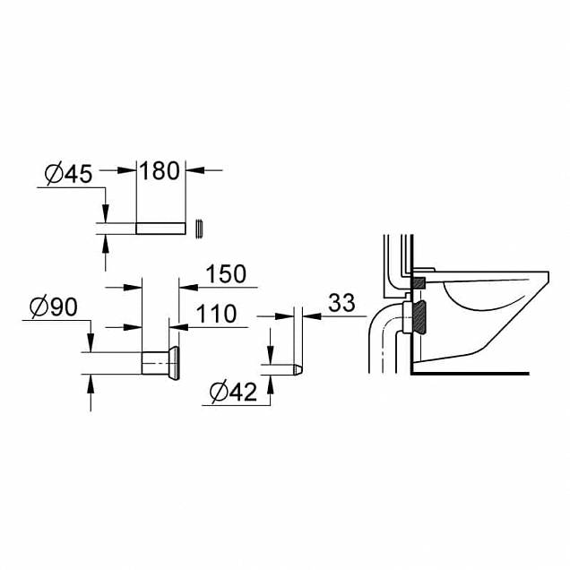 Фотография товара Grohe No design line Grohe 37311K00Gr