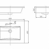 Раковина 60 см Акватон Квадро 1AX170WBXX000