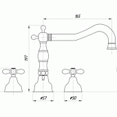 Смеситель для раковины (д.к) Migliore Princeton Plus ML.PRP-8012.DO