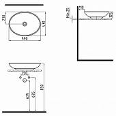 Раковина 59 см, белая, Bien Harmony HRLG05901FD0W3000