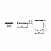 Тонкое сидение и крышка для унитаза, микролифт, быстросъемное, черный матовый, Ideal Standard Tesi T3529V3