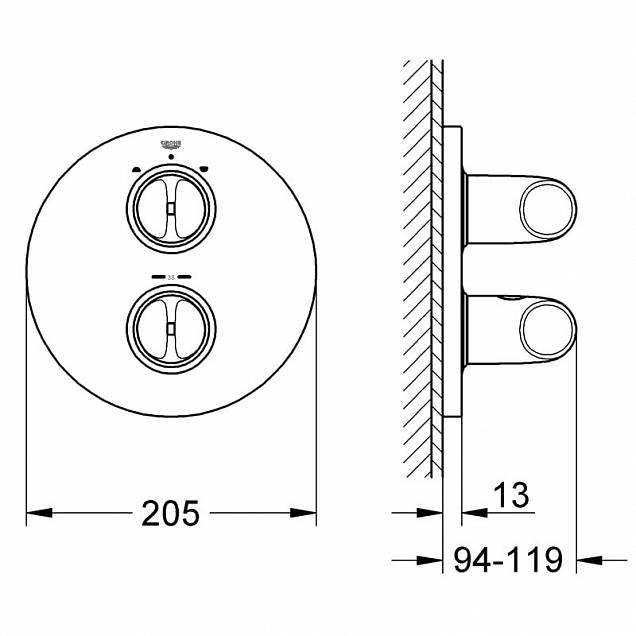 Фотография товара Grohe Veris   19364000Gr