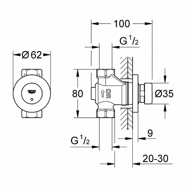 Фотография товара Grohe Euroeco Cosmopolitan E 36268000Gr