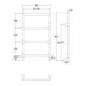 Полотенцесушитель электрический, хром, Margaroli Sereno 5582/AQCRB