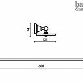 Полочка 60 см Bagno & Associati Canova CA11452