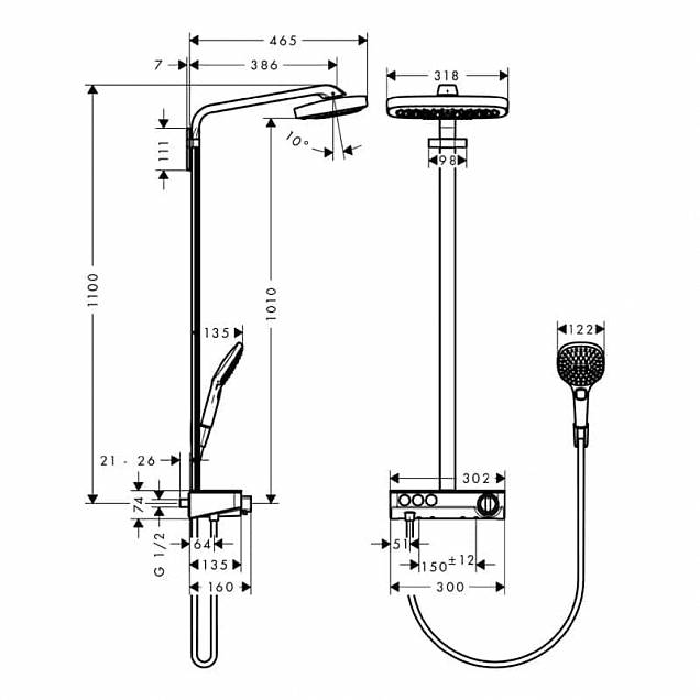 Фотография товара Hansgrohe Raindance Select 27127000